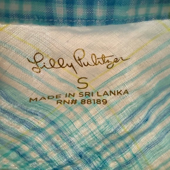 Lilly Pulitzer Sea View Button-Down Shirt in Blue Ibiza - Picture 2 of 6